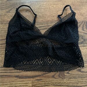 Women’s black lace bralette